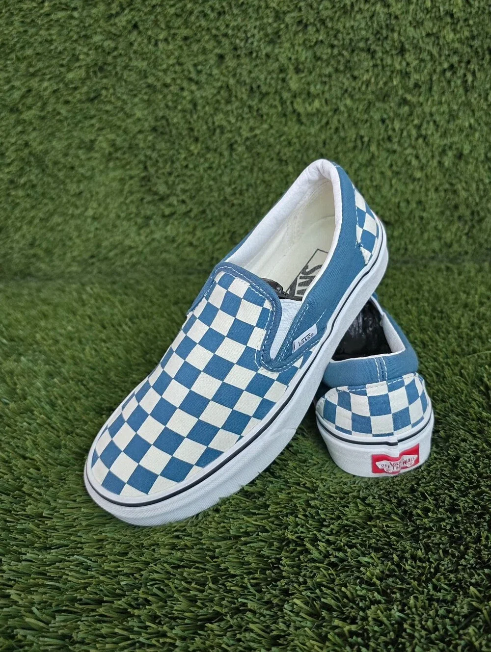 Vans Classic Slip-On 'Checkerboard - Blue Coral'